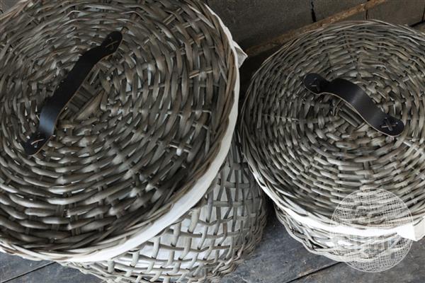 Grote foto wasmanden linnen zak rattan grey set van 2 huis en inrichting complete badkamers