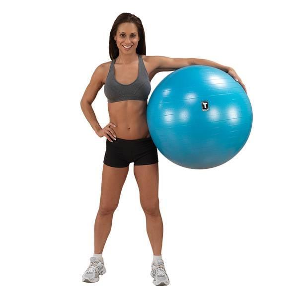 Grote foto body solid anti burst gymball bstsb inclusief handpomp 55 cm grijs sport en fitness fitness