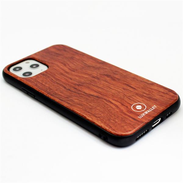 Grote foto luxwallet rosewood iphone 11 pro houten hoesje back cover tpu case met echt hout telecommunicatie mobieltjes