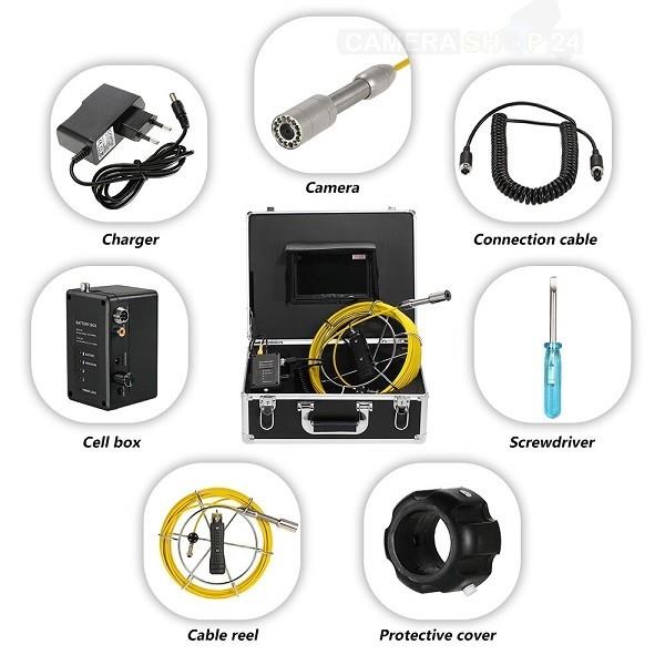 Grote foto inspectiecamera koffer dvr functie 1200tvl 30 meter kabel uwc9200sd audio tv en foto professionele video apparatuur