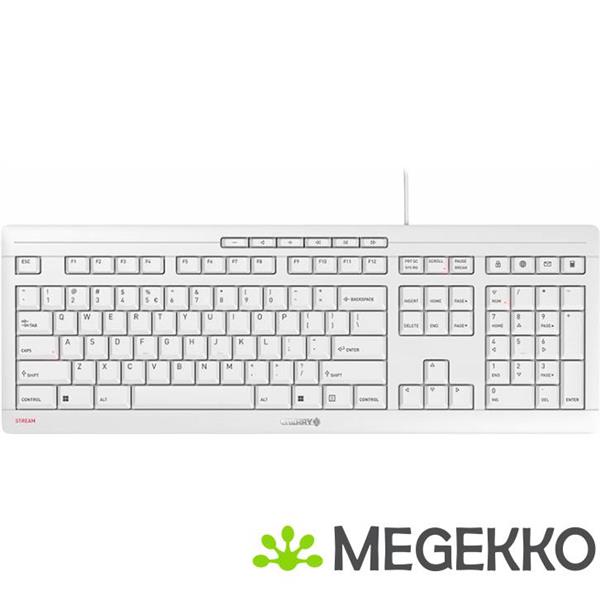 Grote foto cherry stream wit computers en software toetsenborden