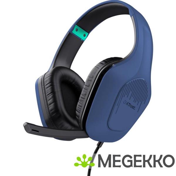 Grote foto trust gxt 415b zirox headset bedraad hoofdband gamen blauw audio tv en foto koptelefoons