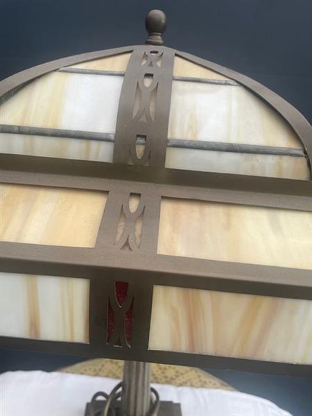 Grote foto lamp tiffany stijl glas in lood antiek en kunst curiosa en brocante