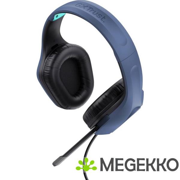 Grote foto trust gxt 415b zirox headset bedraad hoofdband gamen blauw audio tv en foto koptelefoons