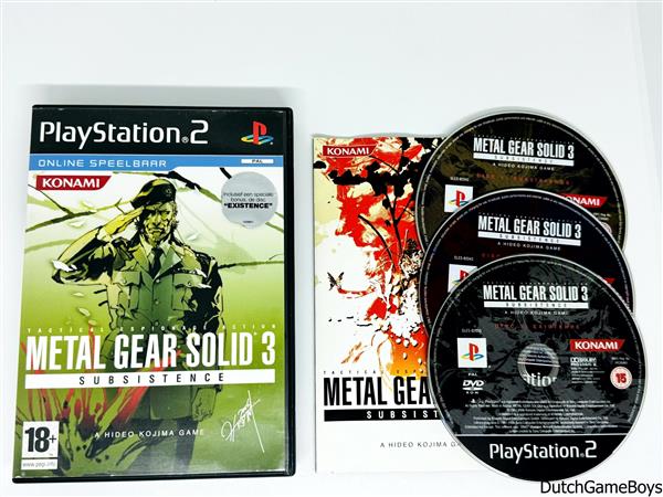 Grote foto playstation 2 ps2 metal gear solid 3 subsistence spelcomputers games playstation 2