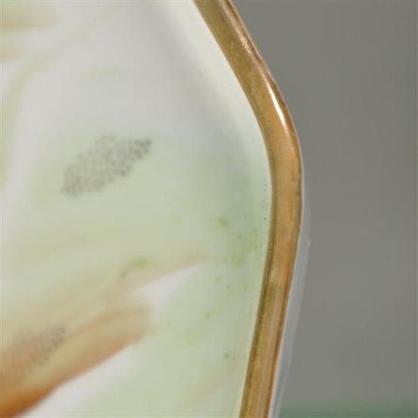 Grote foto antieke dienbladen punt gaaf satsuma dienblaadje in porselein ca. 1925 no.412511 antiek en kunst overige in antiek gebruiksvoorwerpen