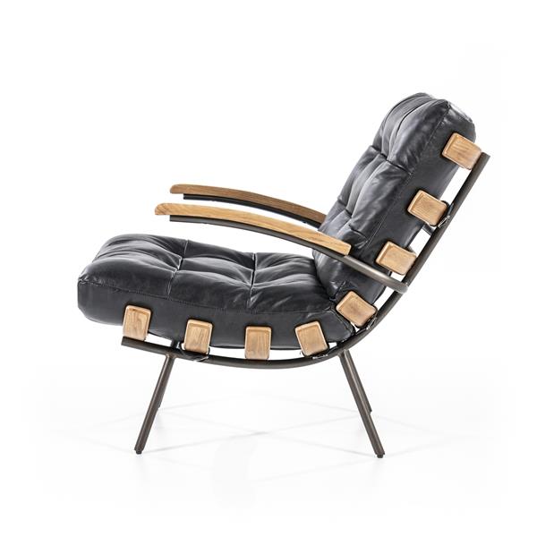 Grote foto fauteuil bastiaan zwart java leder huis en inrichting stoelen