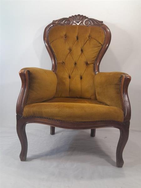 Grote foto fauteuil hout antiek en kunst curiosa en brocante
