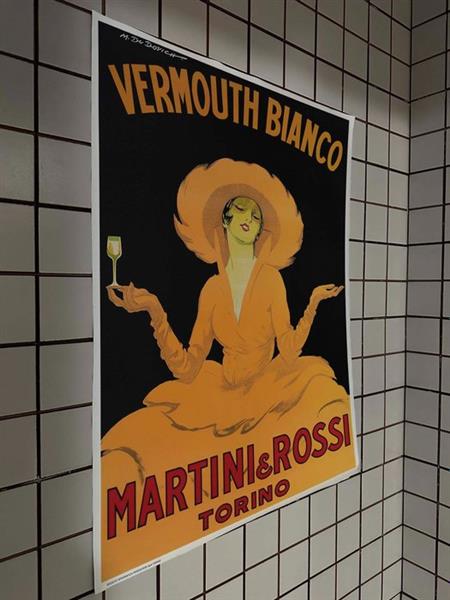Grote foto marcello dudovich vermouth bianco martini rossi torino jaren 1980 antiek en kunst curiosa en brocante