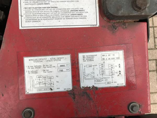 Grote foto vs 21650 moffet diesel meeneemheftruck 2500kg 3660mm uitschuifbare lepels agrarisch heftrucks