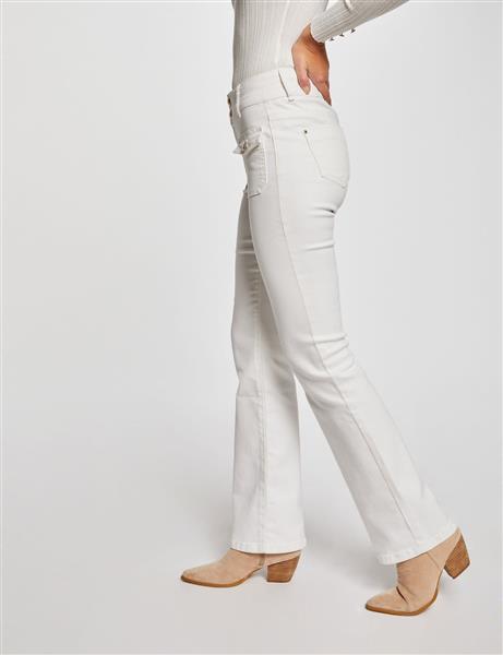 Grote foto bootcut jeans with flap pockets 241 polen2 off white kleding dames broeken en pantalons