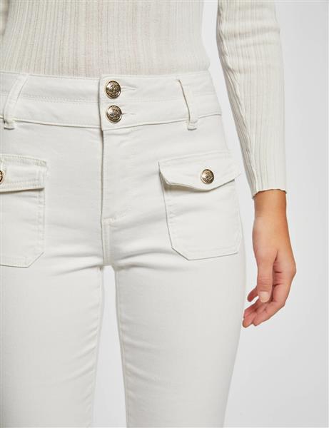 Grote foto bootcut jeans with flap pockets 241 polen2 off white kleding dames broeken en pantalons
