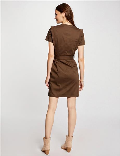 Grote foto zipped mini waisted dress 241 risti khaki kleding dames jurken en rokken