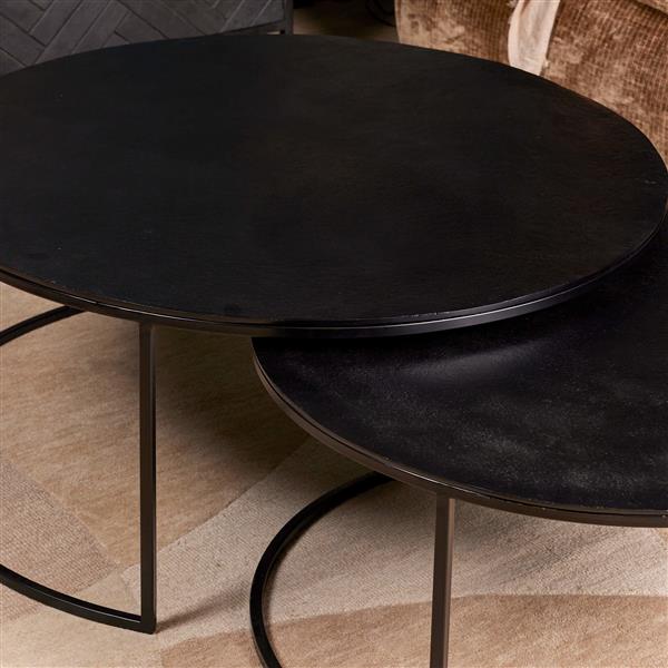 Grote foto zwart salontafel set darryl huis en inrichting eettafels