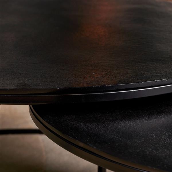 Grote foto zwart salontafel set darryl huis en inrichting eettafels