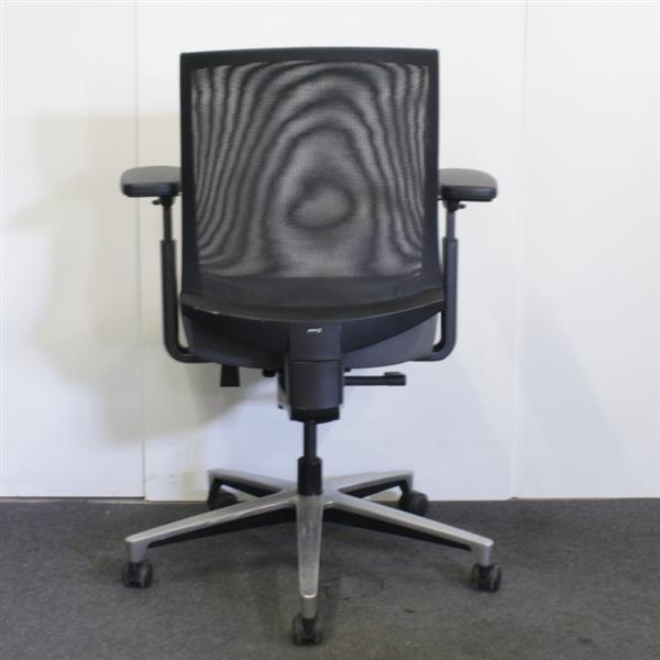 Grote foto veo bureaustoel netweave donkergrijs zwart chroom huis en inrichting stoelen