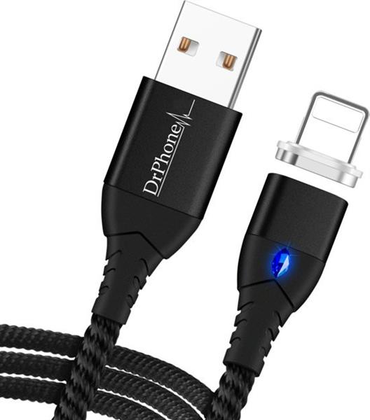 Grote foto drphone echo series 2 meter magnetische iphone ipad lightning 3a oplaadkabel snellader reversi telecommunicatie opladers en autoladers