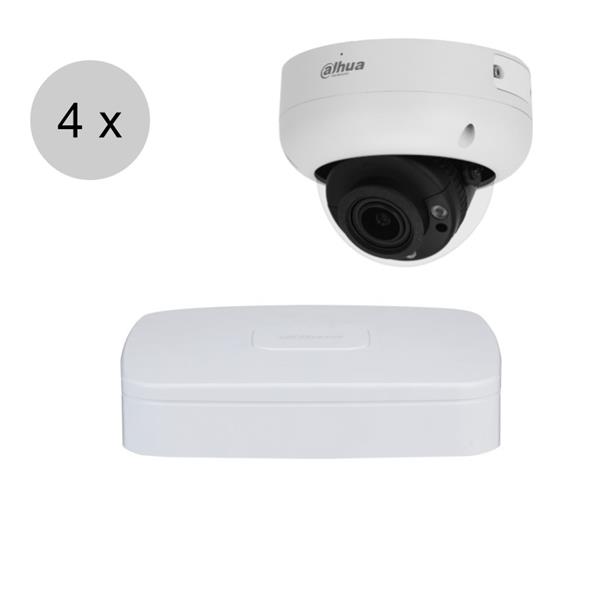 Grote foto dahua 4mp ip cameraset wizsense 4 dome camera motorzoom starlight 40m ips44ddm1 audio tv en foto videobewakingsapparatuur