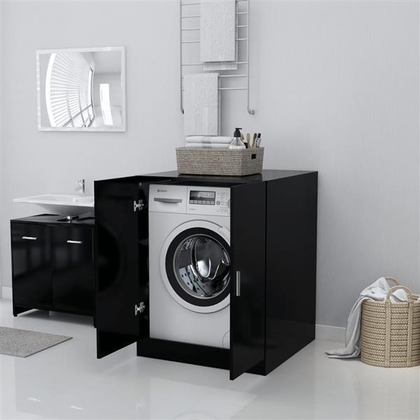 Grote foto vidaxl wasmachinekast 71x71 5x91 5 cm zwart witgoed en apparatuur wasmachines