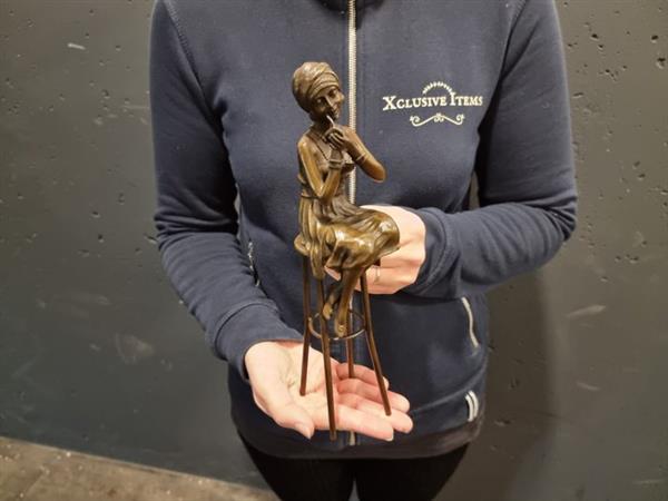 Grote foto beeld bronze a little rouge 26.5 cm brons antiek en kunst curiosa en brocante