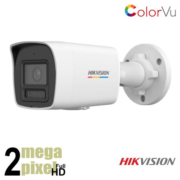 Grote foto hikvision full hd colorvu bullet camera witte leds 30m 2.8mm 2cd1027g2h liu audio tv en foto videobewakingsapparatuur
