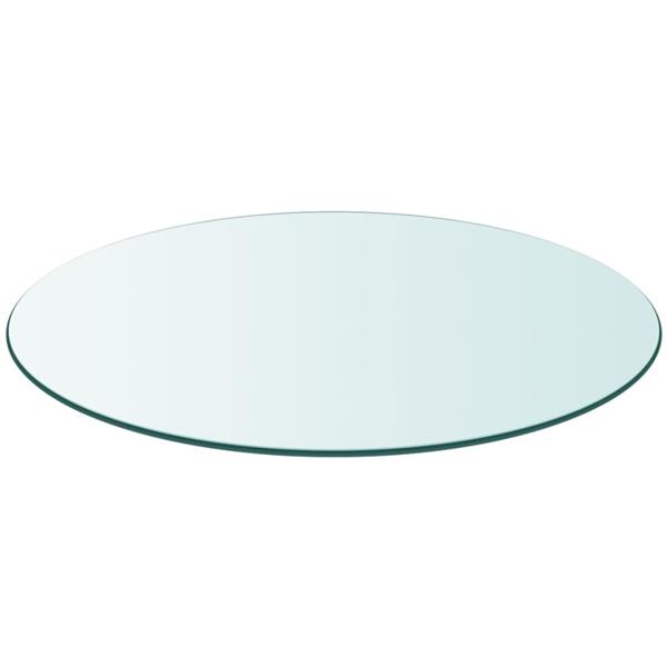 Grote foto vidaxl tafelblad van gehard glas 700 mm rond antiek en kunst stoelen en banken