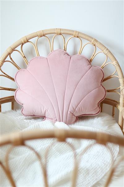 Grote foto schelp kussen velvet xl soft pink soft pink kinderen en baby complete kinderkamers