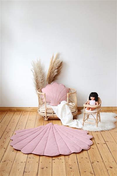 Grote foto schelp kussen velvet xl soft pink soft pink kinderen en baby complete kinderkamers