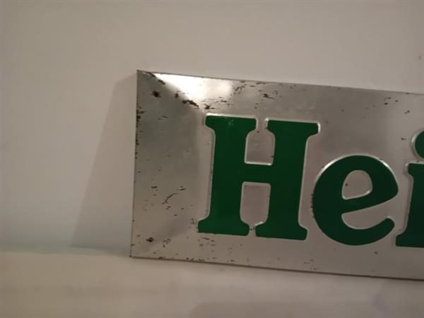 Grote foto heineken reclamebord metaal antiek en kunst curiosa en brocante