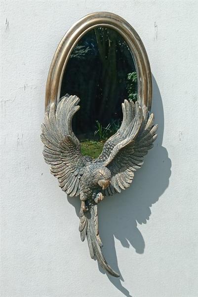 Grote foto spiegel parrot mirror hars polyester antiek en kunst curiosa en brocante