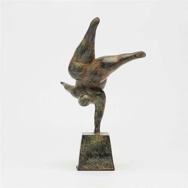 Grote foto beeld no reserve price patinated voluptuous balancing lady statue 30 30 brons antiek en kunst curiosa en brocante