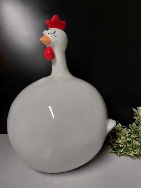 Grote foto beeld funny big white balloon chicken 60 cm polyresin antiek en kunst curiosa en brocante