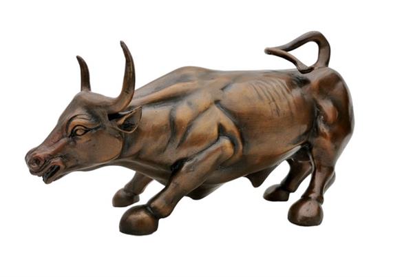 Grote foto beeldje wall street bull brons antiek en kunst curiosa en brocante