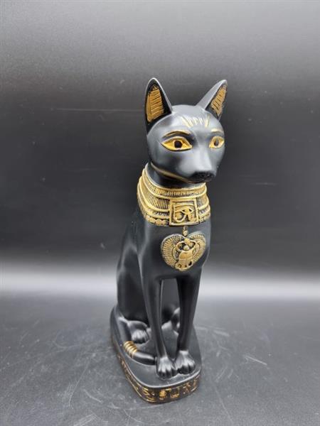 Grote foto beeld egyptian tomb ornament cat 28 cm hars antiek en kunst curiosa en brocante