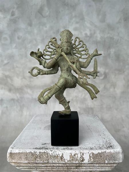 Grote foto sculptuur no reserve price sculpture of a patinated shiva in a dancing pose 26 cm brons antiek en kunst curiosa en brocante