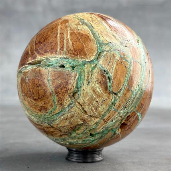 Grote foto geen reserveprijs prachtige groene smithsonite bol op een aangepaste standaard 1600 g 1 antiek en kunst curiosa en brocante