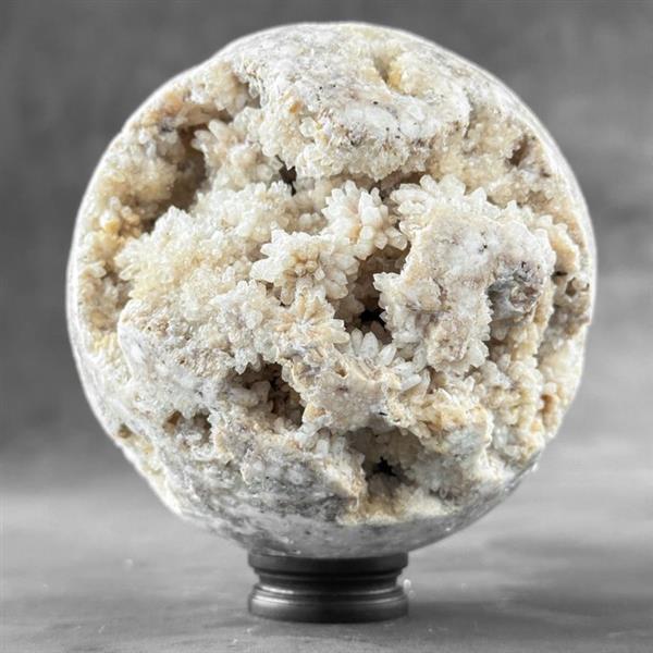 Grote foto geen reserveprijs prachtig wit druzy kristal bol op een aangepaste standaard 1500 g antiek en kunst curiosa en brocante