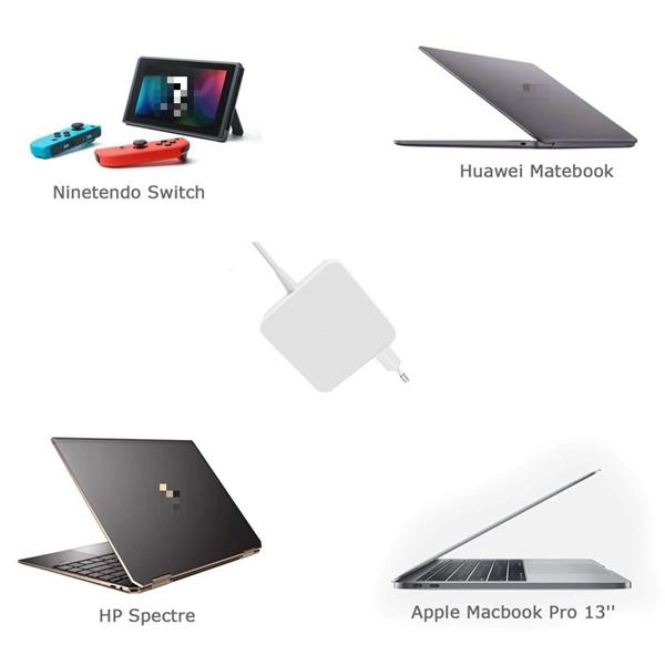 Grote foto drphone pat 87w usb c type c power adapter oplader wit telecommunicatie opladers en autoladers