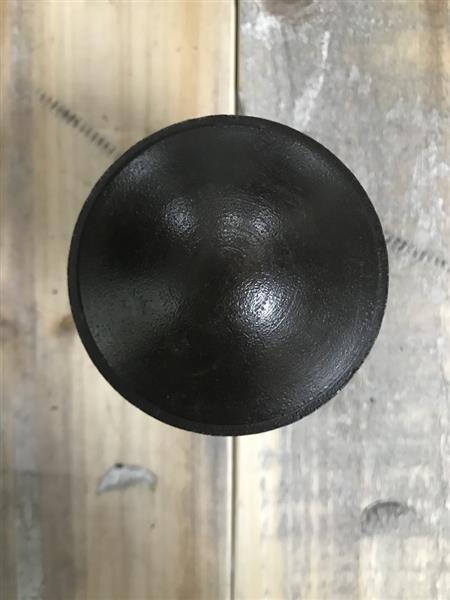 Grote foto vaste deurknop met rozet smeedijzer donkerbruin doe het zelf en verbouw materialen en producten