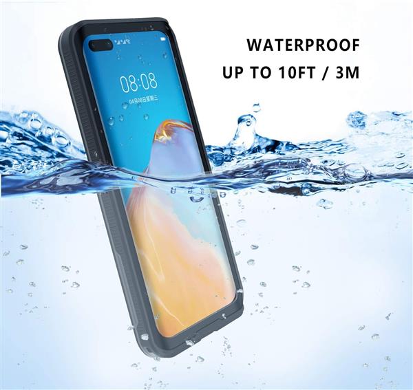 Grote foto drphone p40 pro waterdichte case ip68 full body beschermhoes zwart telecommunicatie mobieltjes