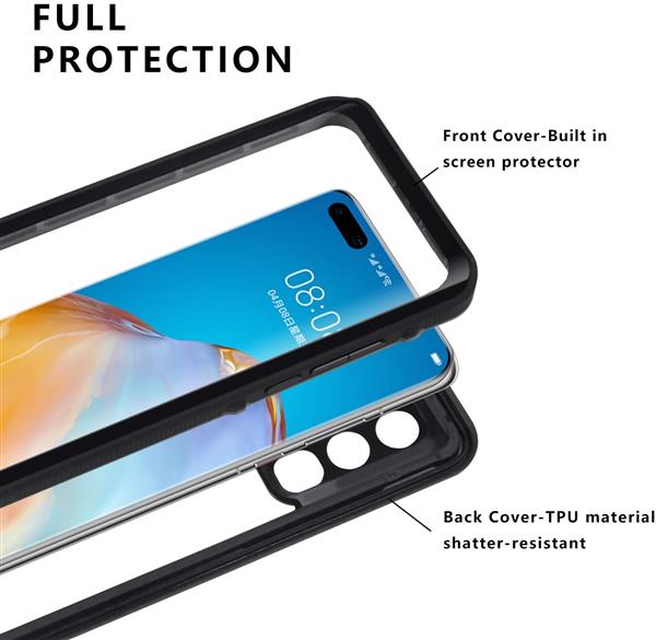 Grote foto drphone p40 pro waterdichte case ip68 full body beschermhoes zwart telecommunicatie mobieltjes