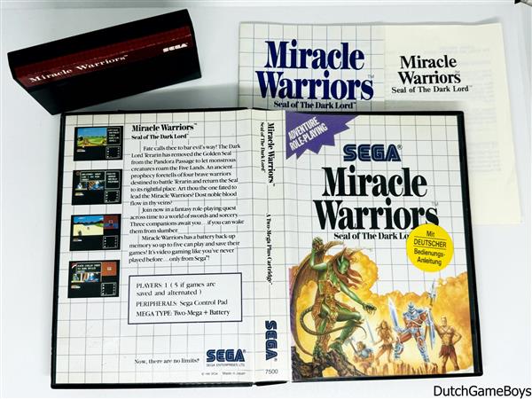 Grote foto sega master system miracle warriors spelcomputers games overige games