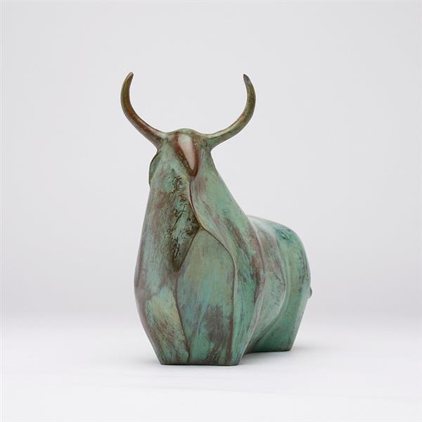 Grote foto sculptuur stunning abstract buffalo sculpture 20.5 cm brons antiek en kunst curiosa en brocante