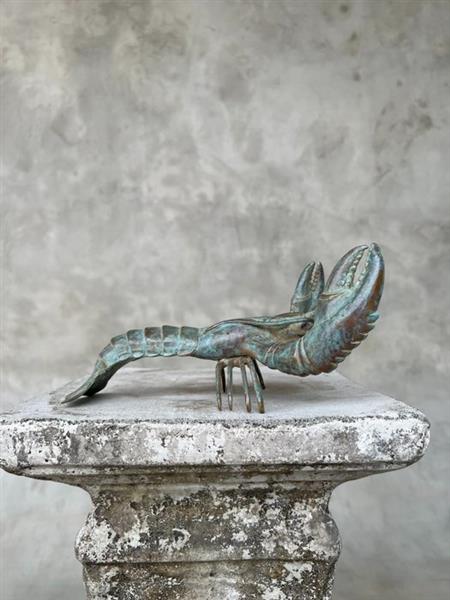Grote foto sculptuur no reserve price bronze patinated lobster sculpture 11 cm brons antiek en kunst curiosa en brocante