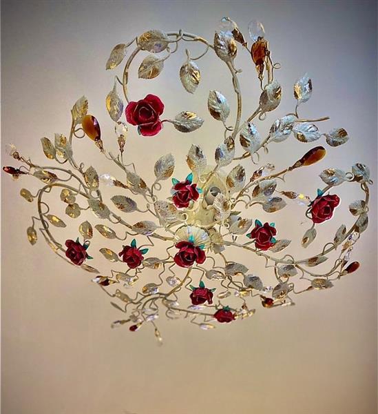 Grote foto slc illumina mg plafondlamp rosanna smeedijzer met florence decoratie antiek en kunst curiosa en brocante