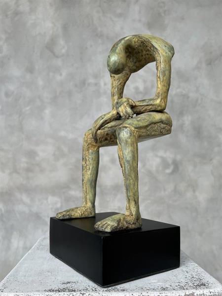 Grote foto sculptuur no reserve price modern bronze sculpture seated bronze sculpture seated giant abs antiek en kunst curiosa en brocante