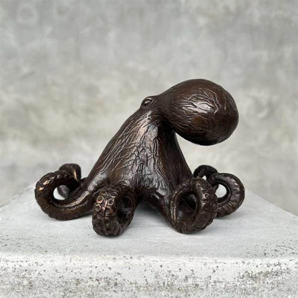 Grote foto beeld no reserve price a octopus sculpture in bronze 11 cm brons antiek en kunst curiosa en brocante