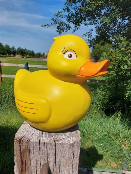 Grote foto beeld large yellow bath duck or garden statue 43 cm polyresin antiek en kunst curiosa en brocante