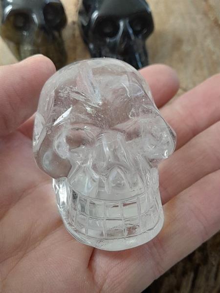 Grote foto eersteklas geslepen schedels skulls van bergkristal labradoriet en obsidiaan hoogte 3.5 cm bre antiek en kunst curiosa en brocante
