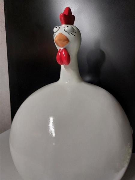 Grote foto beeld funny big white balloon chicken 60 cm polyresin antiek en kunst curiosa en brocante